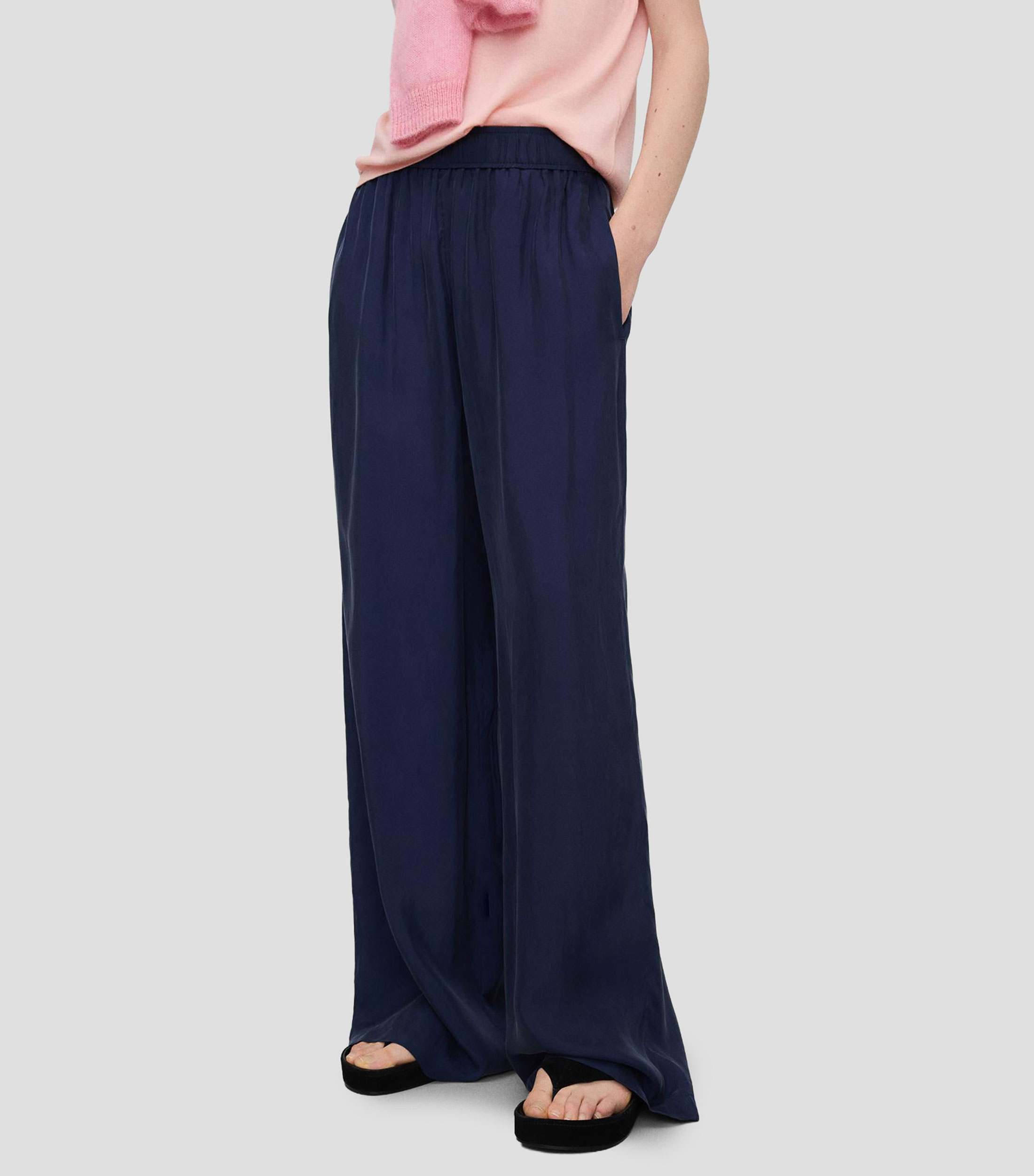 Pantalón palazzo liso Mujer